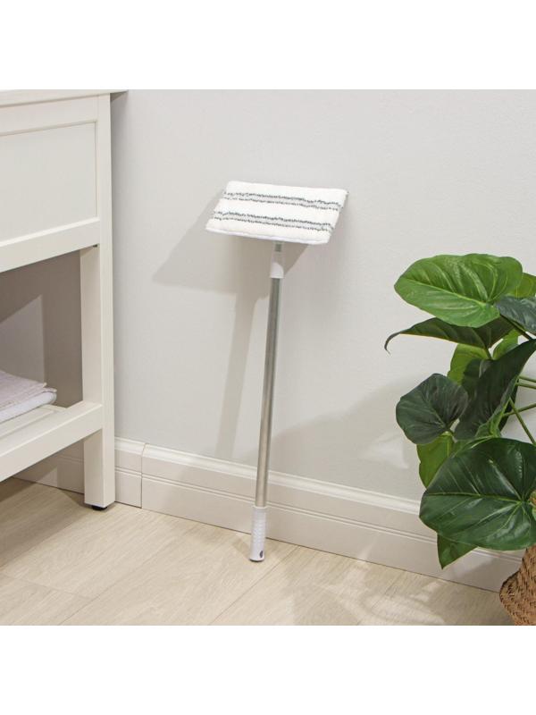 Окномойка с алюминиевым черенком Raccoon, телескопическая ручка, насадка микрофибра, 20,5×12×59(103) см