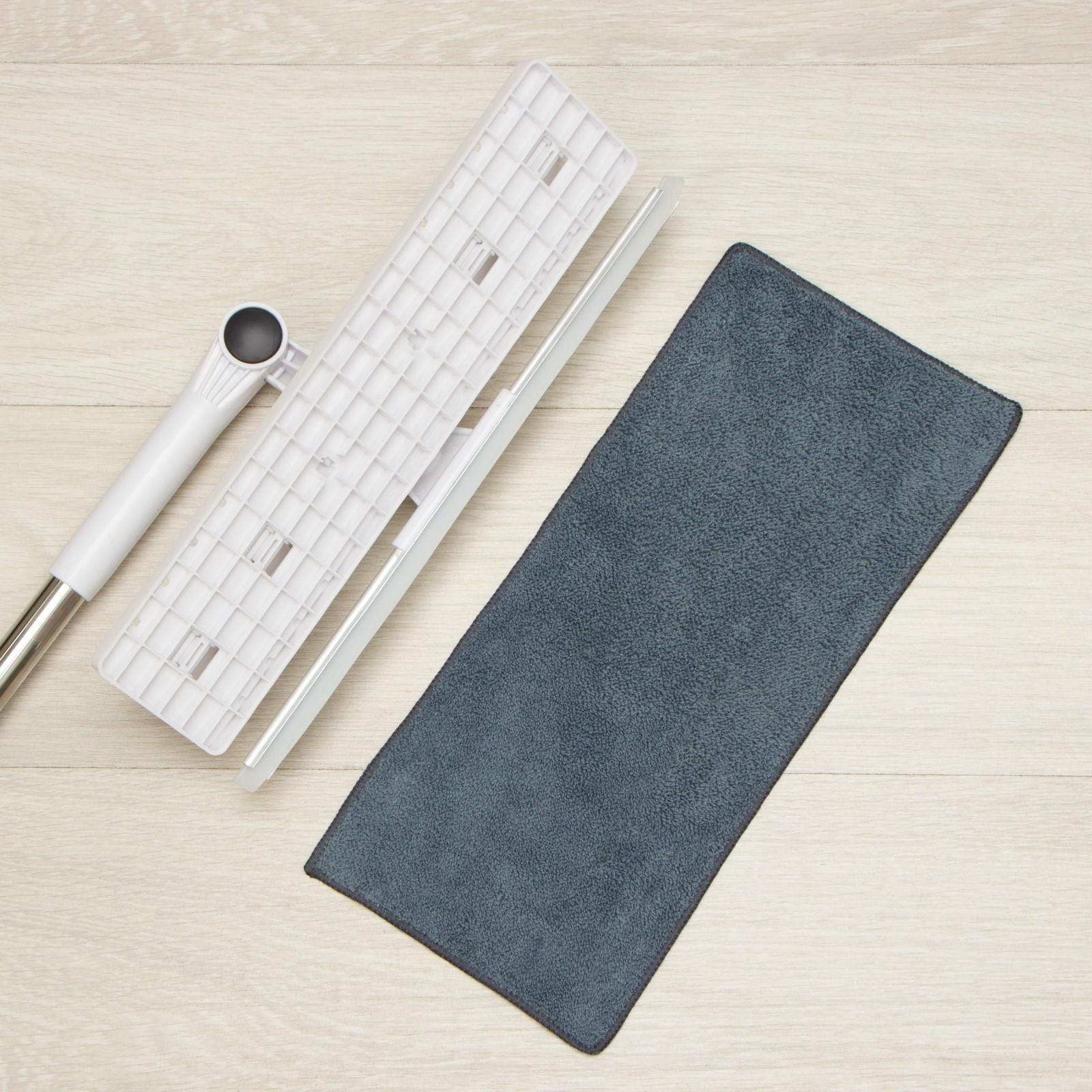 Окномойка бабочка Raccoon, стальная телескопическая ручка, микрофибра, поворот на 180°, 40×10×118(150) см