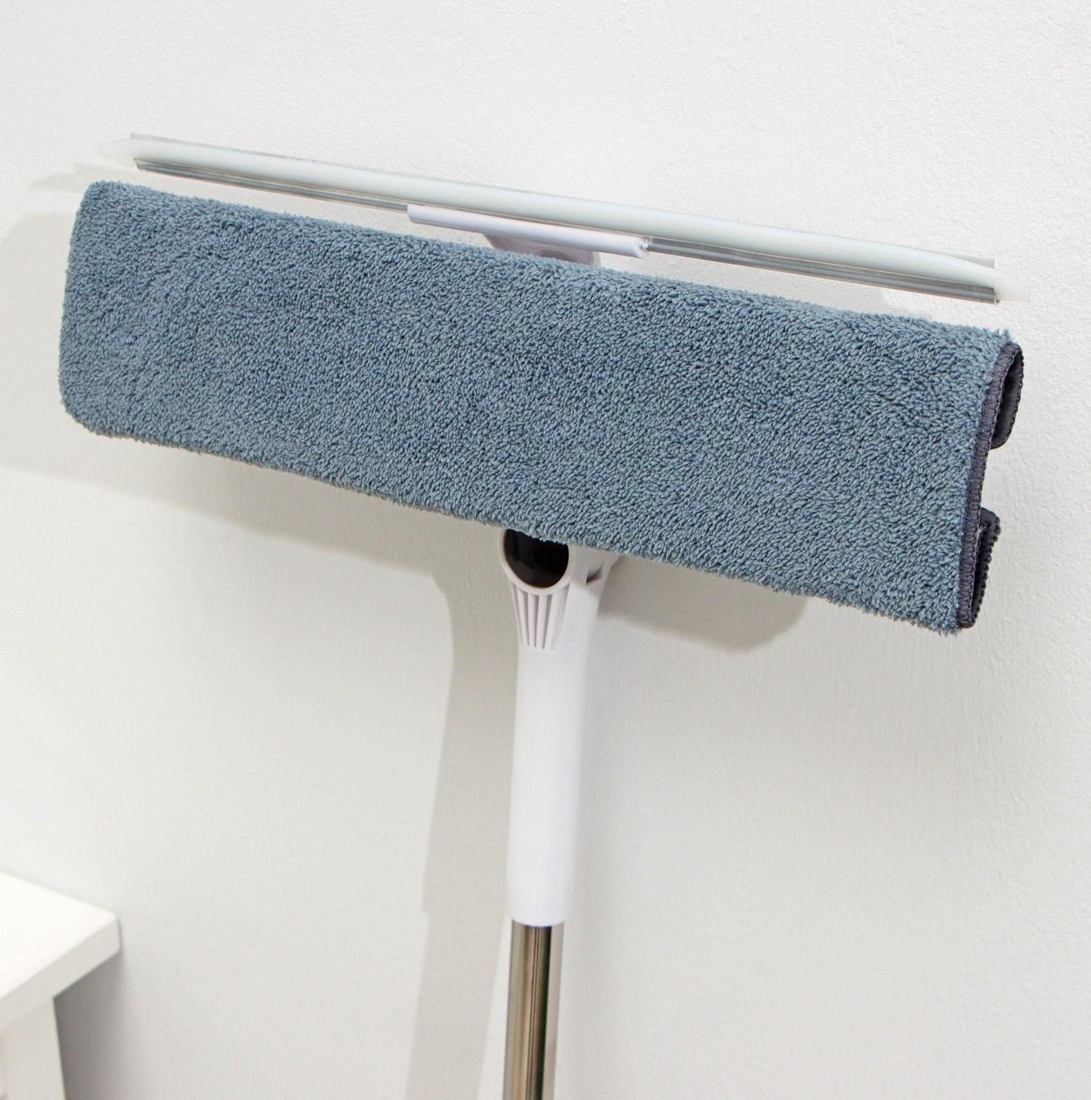 Окномойка бабочка Raccoon, стальная телескопическая ручка, микрофибра, поворот на 180°, 40×10×118(150) см