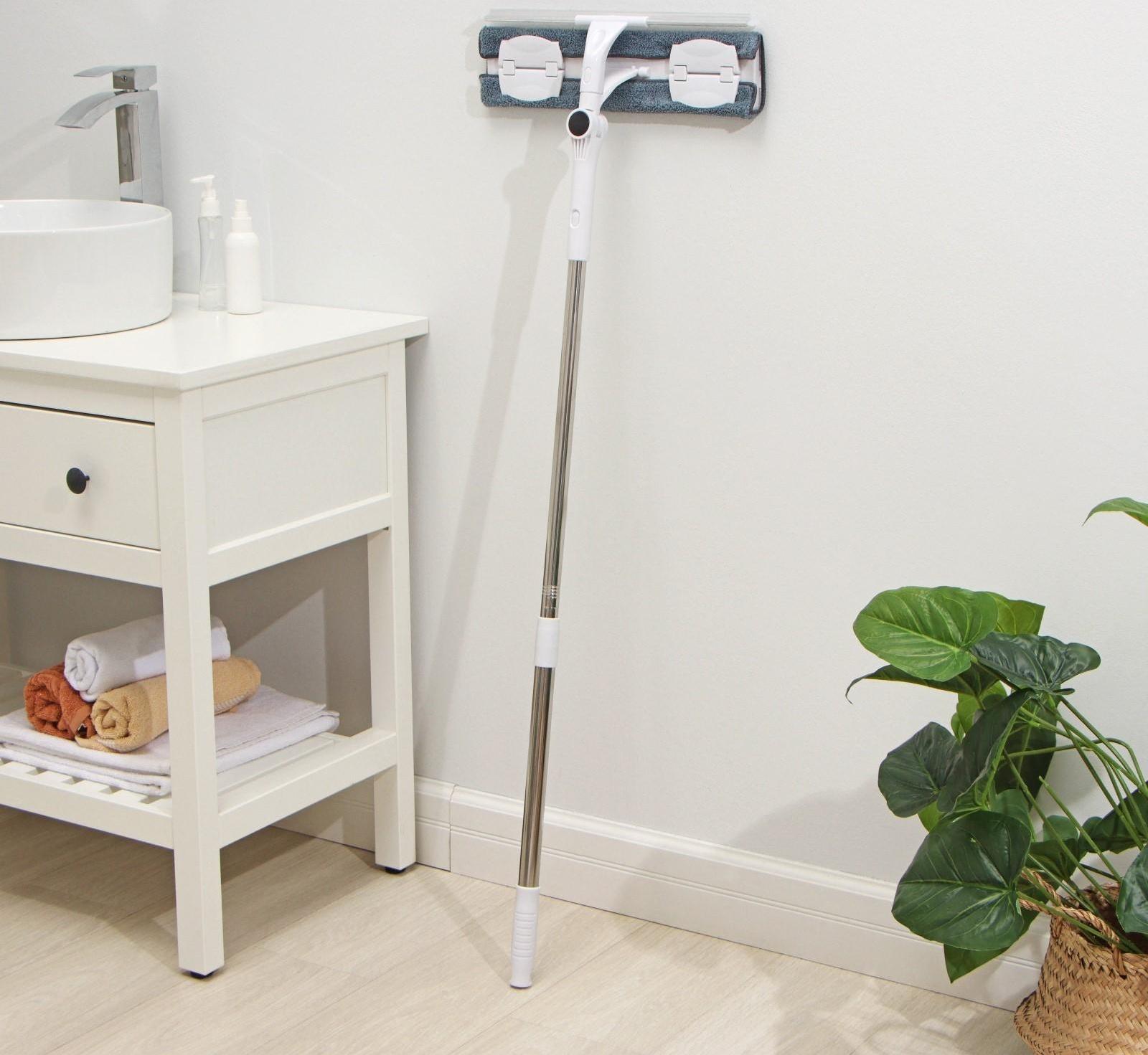 Окномойка бабочка Raccoon, стальная телескопическая ручка, микрофибра, поворот на 180°, 40×10×118(150) см