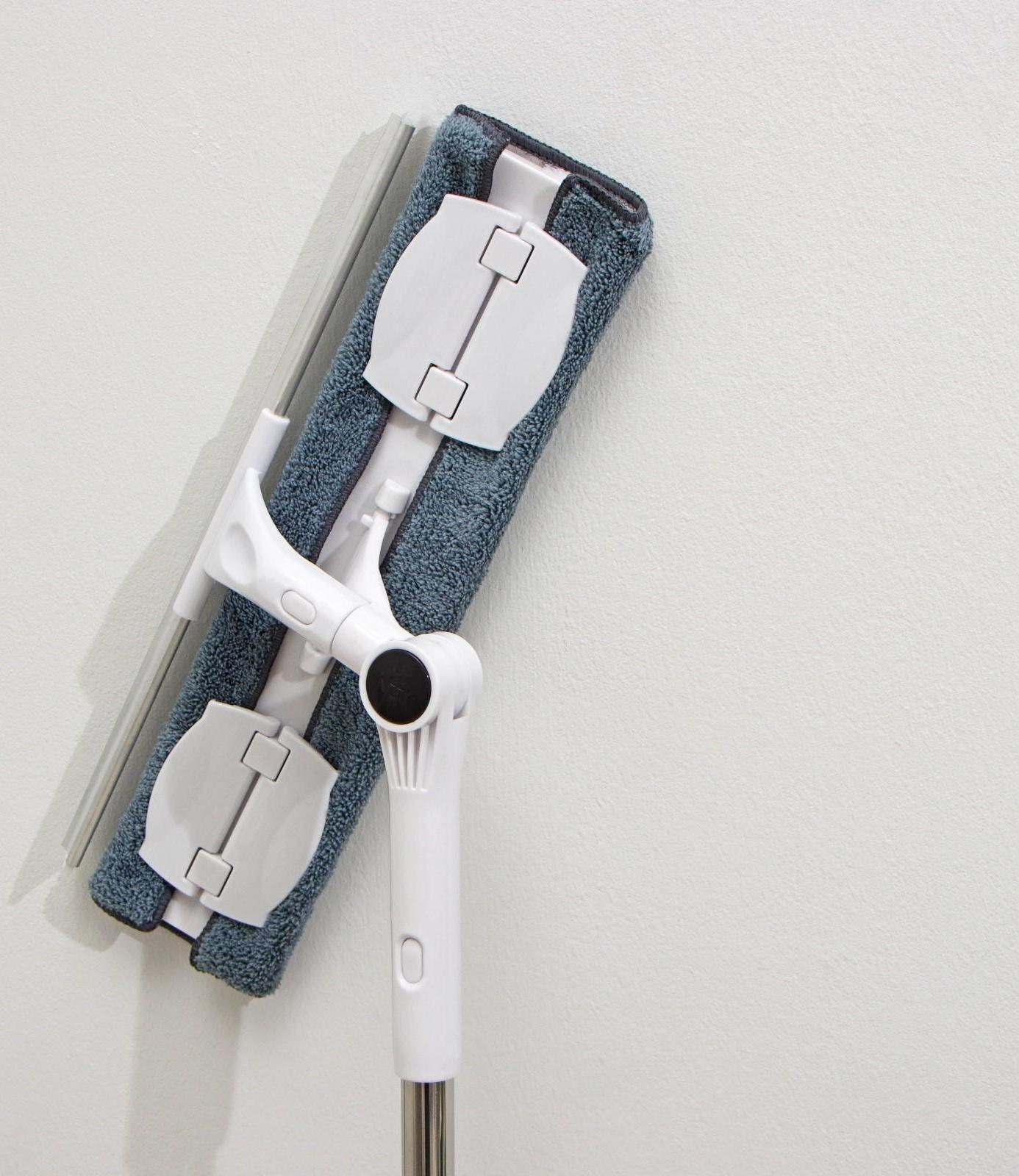 Окномойка бабочка Raccoon, стальная телескопическая ручка, микрофибра, поворот на 180°, 40×10×118(150) см