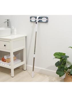 Окномойка бабочка Raccoon, стальная телескопическая ручка, микрофибра, поворот на 180°, 40×10×118(150) см