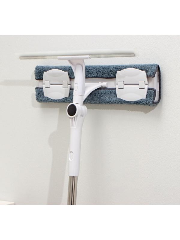 Окномойка бабочка Raccoon, стальная телескопическая ручка, микрофибра, поворот на 180°, 40×10×118(150) см