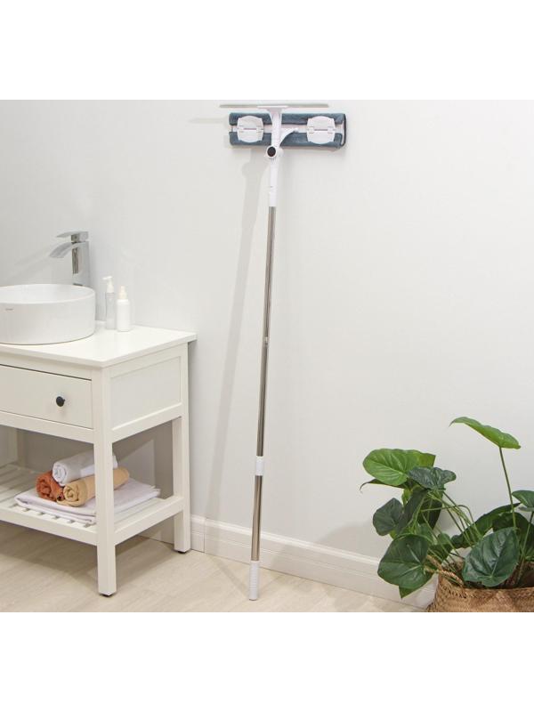 Окномойка бабочка Raccoon, стальная телескопическая ручка, микрофибра, поворот на 180°, 40×10×118(150) см