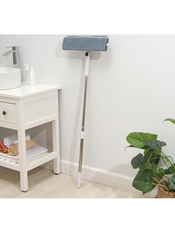 Окномойка бабочка Raccoon, стальная телескопическая ручка, микрофибра, поворот на 180°, 40×10×118(150) см