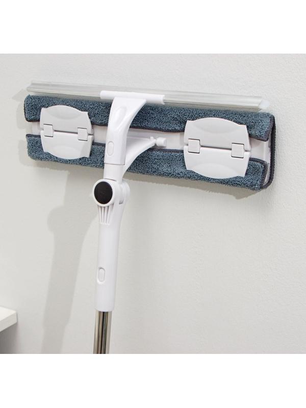 Окномойка бабочка Raccoon, стальная телескопическая ручка, микрофибра, поворот на 180°, 40×10×118(150) см