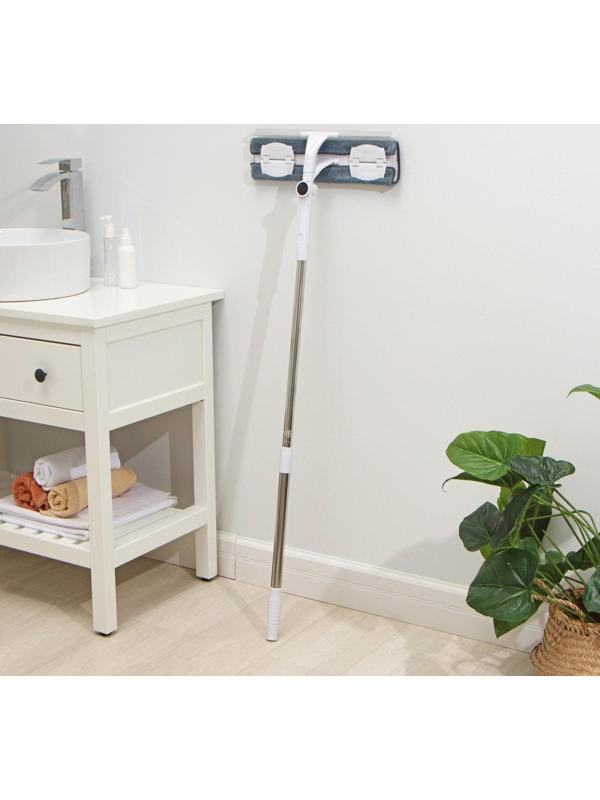 Окномойка бабочка Raccoon, стальная телескопическая ручка, микрофибра, поворот на 180°, 40×10×118(150) см