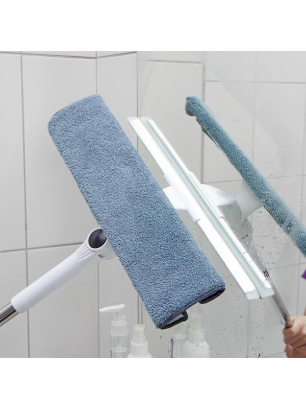 Окномойка бабочка Raccoon, стальная телескопическая ручка, микрофибра, поворот на 180°, 40×10×118(150) см