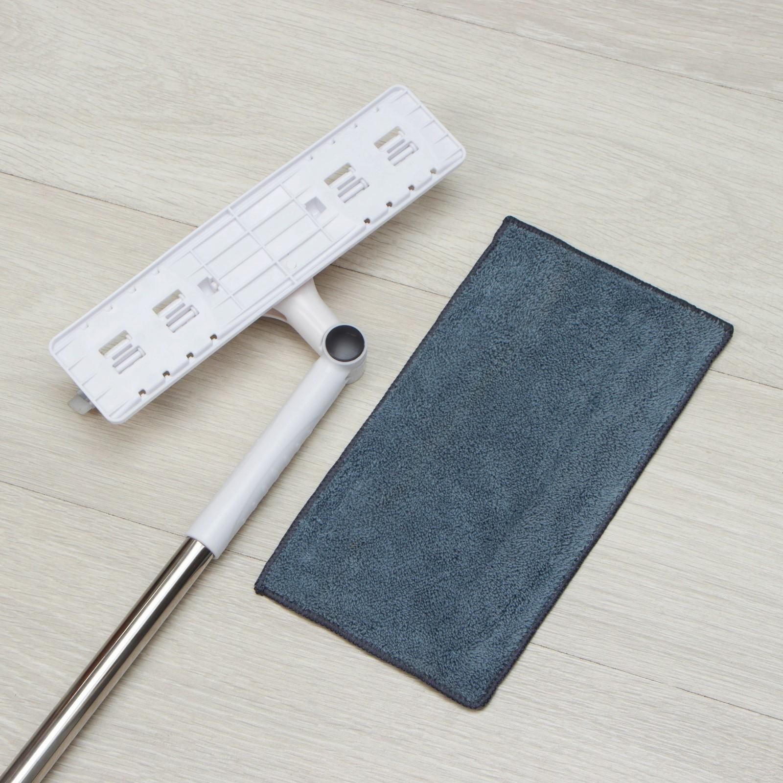 Окномойка бабочка Raccoon, стальная телескопическая ручка, микрофибра, поворот на 180°, 27×7×114(137) см