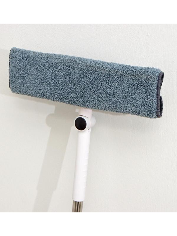 Окномойка бабочка Raccoon, стальная телескопическая ручка, микрофибра, поворот на 180°, 27×7×114(137) см