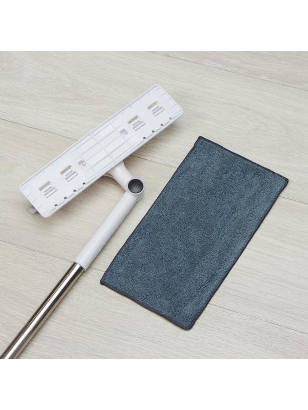 Окномойка бабочка Raccoon, стальная телескопическая ручка, микрофибра, поворот на 180°, 27×7×114(137) см