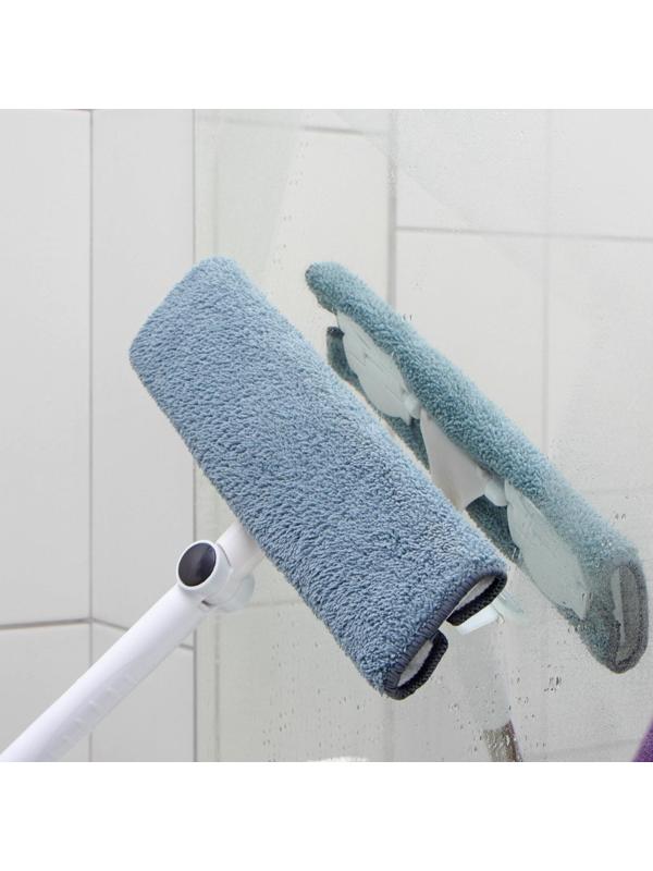 Окномойка бабочка Raccoon, стальная телескопическая ручка, микрофибра, поворот на 180°, 27×7×114(137) см