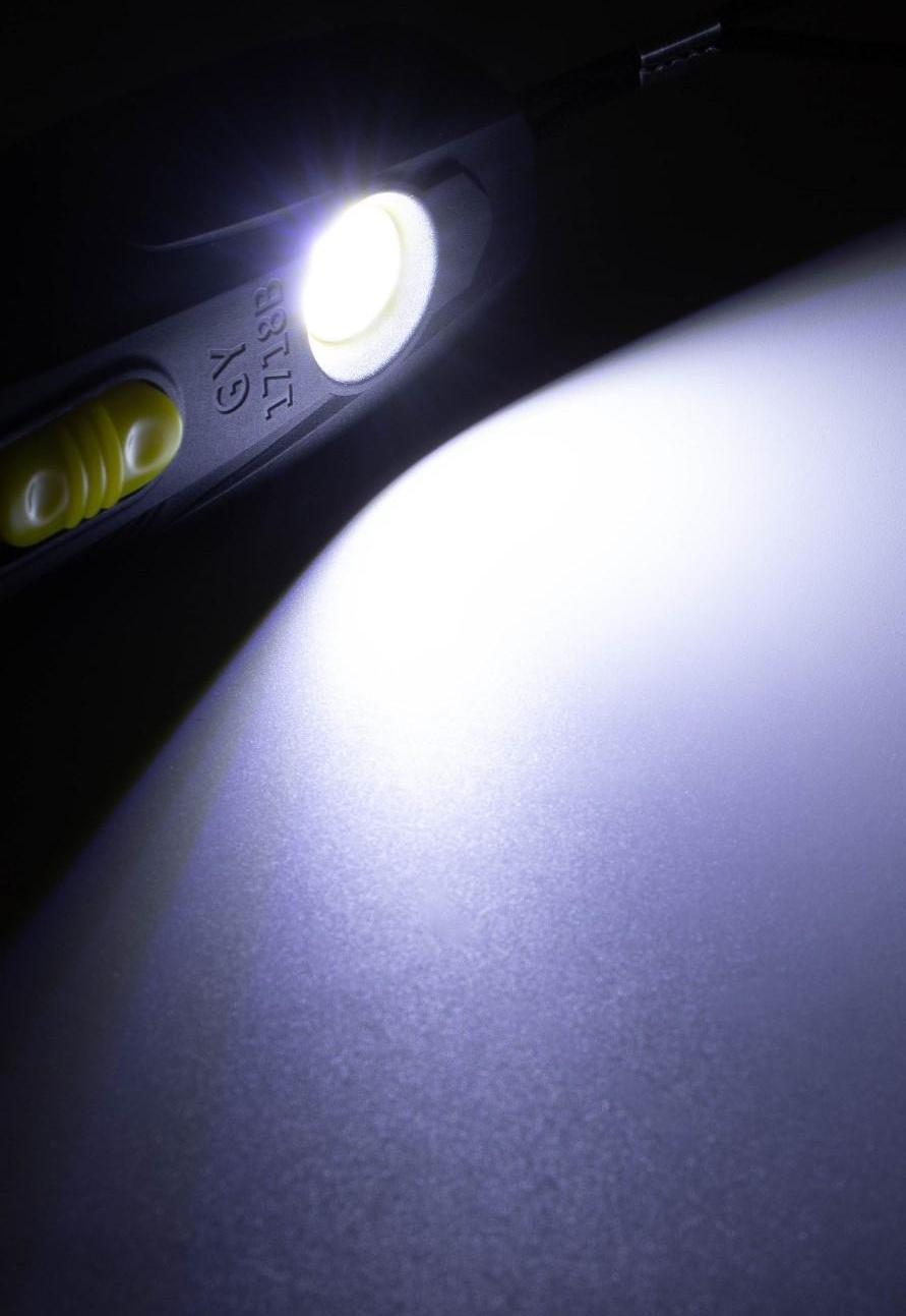 Фонарь ручной, 1 Вт LED, сбоку COB, 2 режима, 2 AA