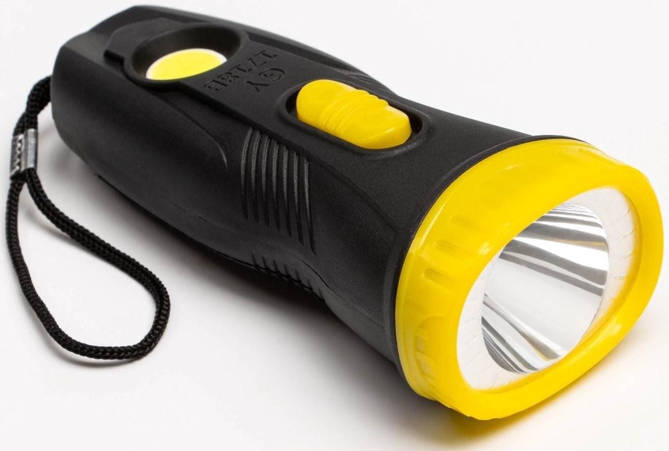 Фонарь ручной, 1 Вт LED, сбоку COB, 2 режима, 2 AA
