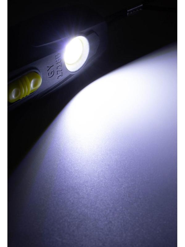 Фонарь ручной, 1 Вт LED, сбоку COB, 2 режима, 2 AA