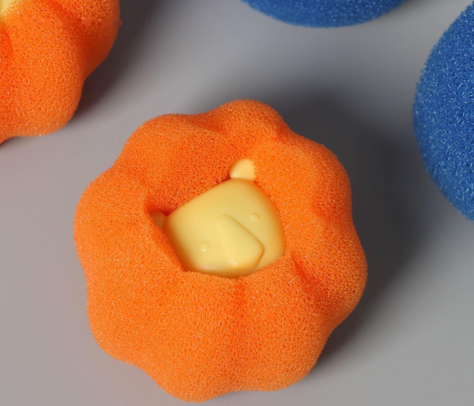 Шарики для стирки, набор 4 шт, d=8 см, цвет МИКС