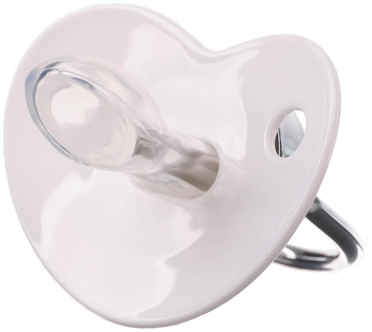 Соска - пустышка ортодонтическая, I LOVE MUM, с колпачком, +6мес., серый/серебро, стразы