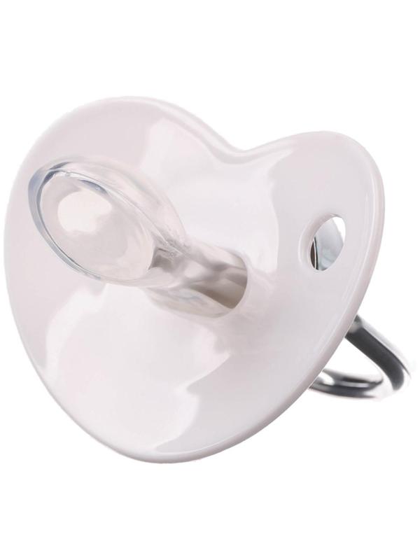 Соска - пустышка ортодонтическая, I LOVE MUM, с колпачком, +6мес., серый/серебро, стразы