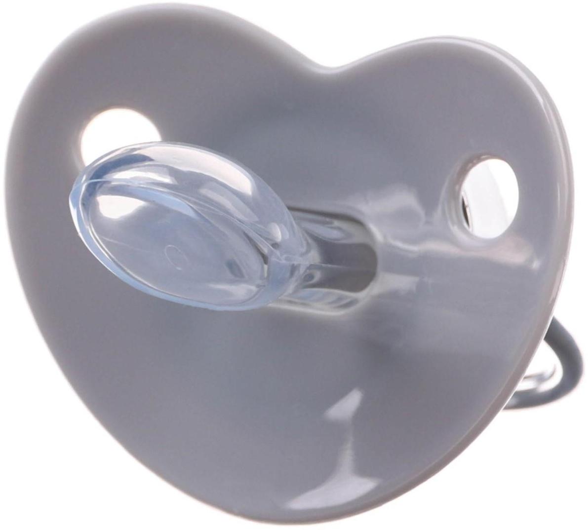 Набор: Соска - пустышка ортодонтическая, с держателем- цепочкой. I LOVE DAD, с колпачком, +6мес., белый/серебро, стразы