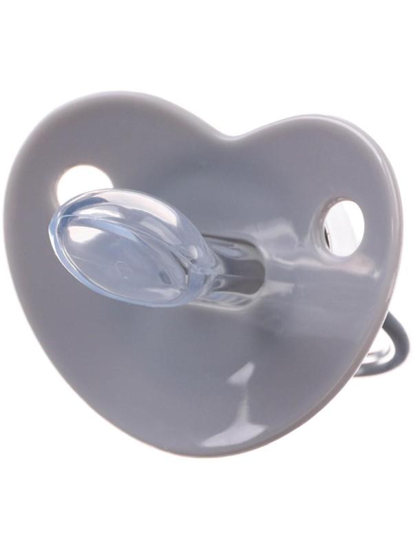 Набор: Соска - пустышка ортодонтическая, с держателем- цепочкой. I LOVE DAD, с колпачком, +6мес., белый/серебро, стразы