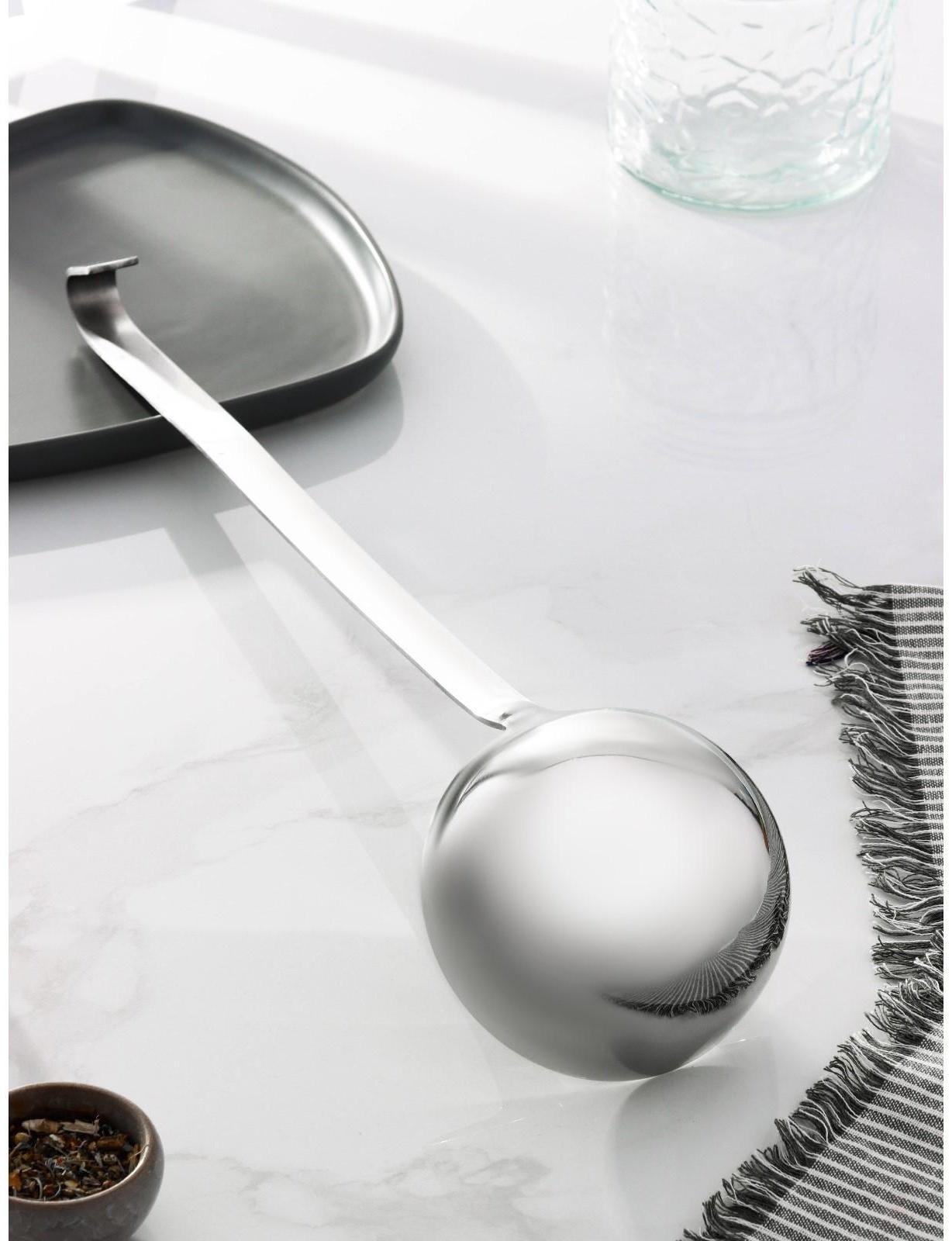 Половник из нержавеющей стали Доляна «Индия», 330 мл, 48,5×11,5 см, толщина 3 мм