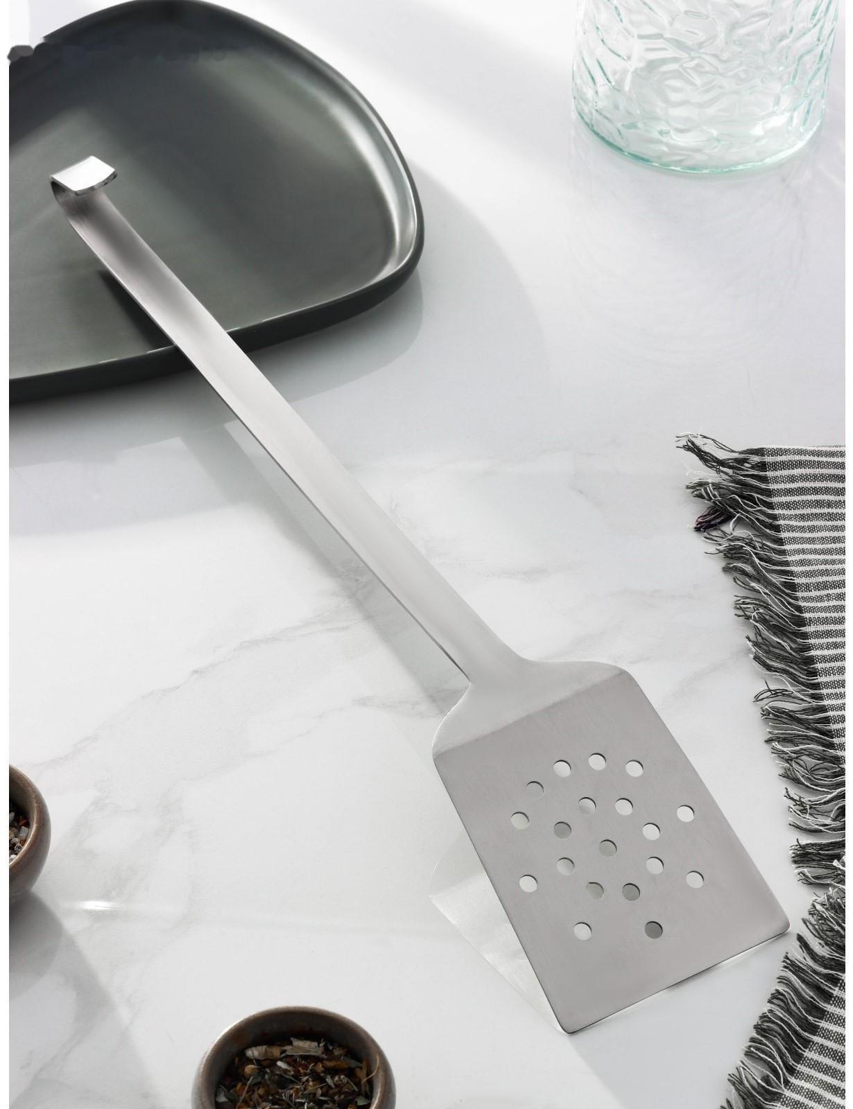 Лопатка перфорированная из нержавеющей стали Доляна «Индия», 44,6×8,7 см