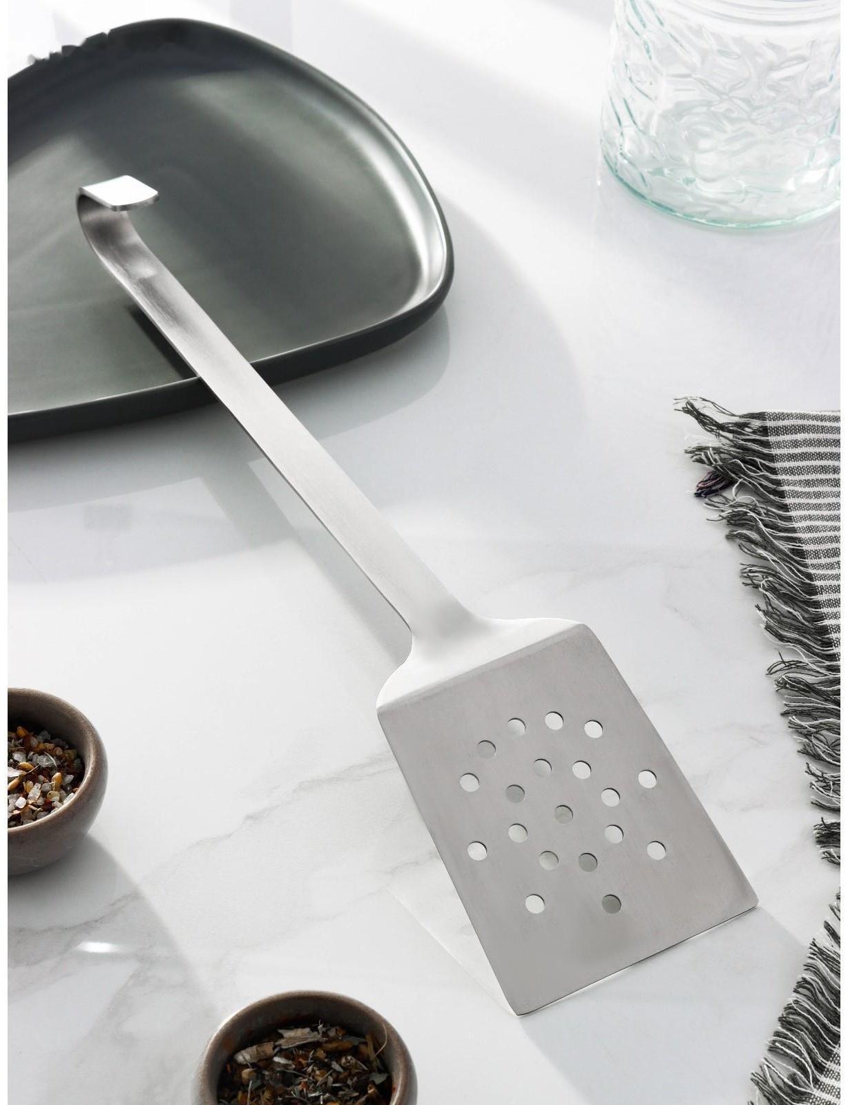 Лопатка перфорированная из нержавеющей стали Доляна «Индия», 39×8,7 см