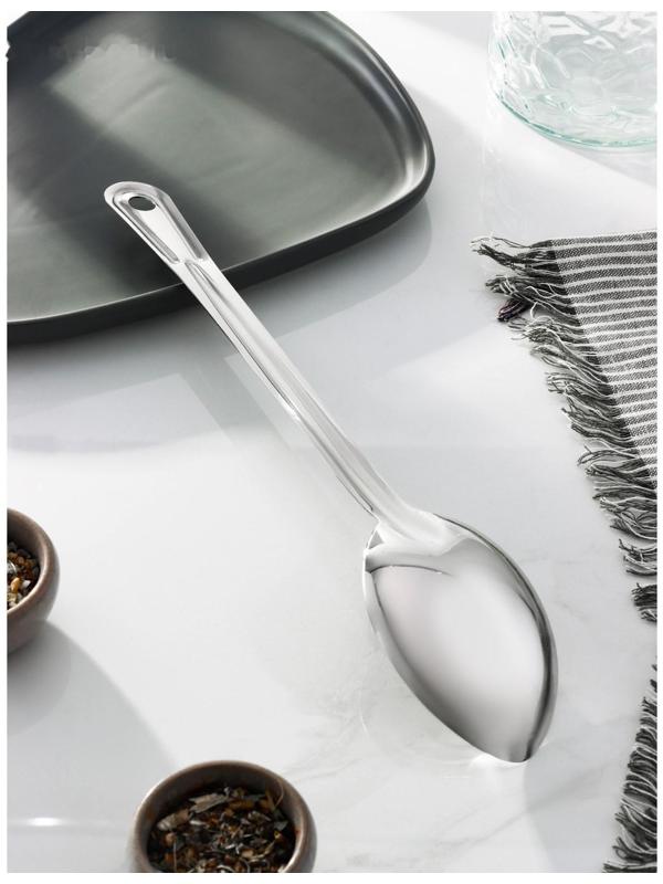 Ложка гарнирная из нержавеющей стали Доляна «Индия», 32,6×6,8 см, толщина 1 мм