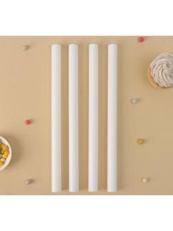 Набор палочек-дюбелей для кондитерских изделий Доляна, d=1,8 см, 30 см, 4 шт