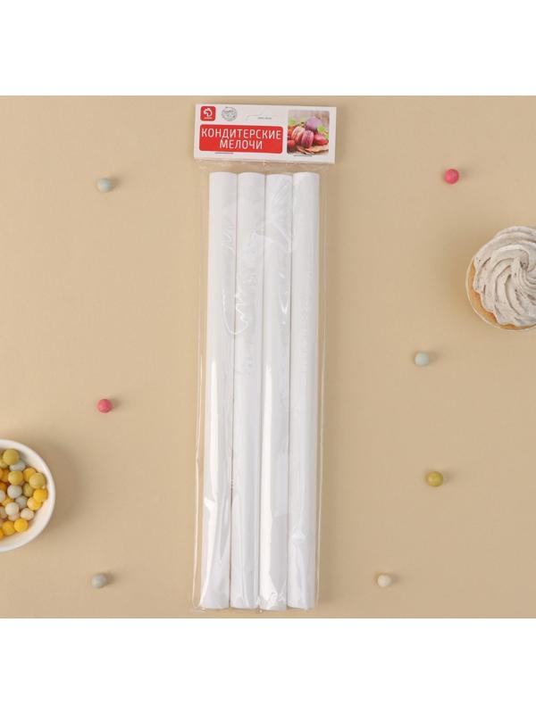 Набор палочек-дюбелей для кондитерских изделий Доляна, d=1,8 см, 30 см, 4 шт
