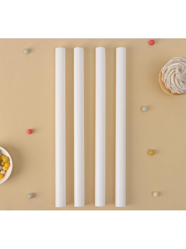 Набор палочек-дюбелей для кондитерских изделий Доляна, d=1,8 см, 30 см, 4 шт
