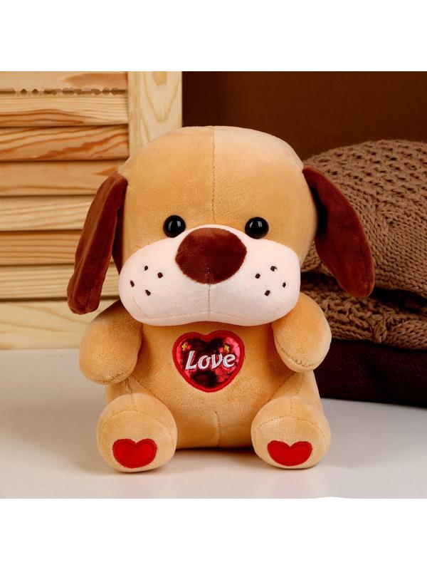 Мягкая игрушка «Собака», размер 22 см, цвет рыжий