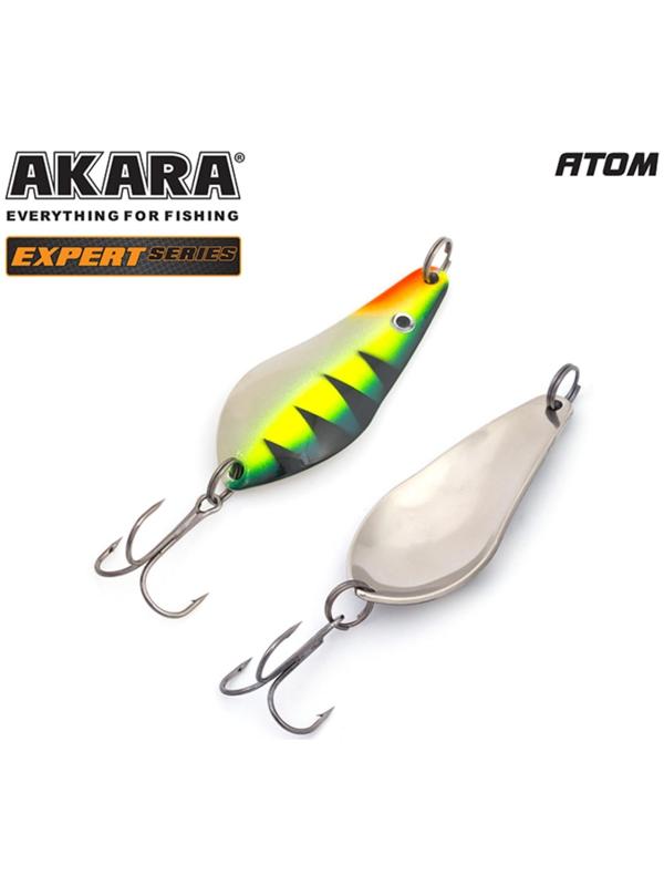 Блесна колеблющаяся Akara Expert Атом, 55 мм, 14 г, цвет 18/SIL