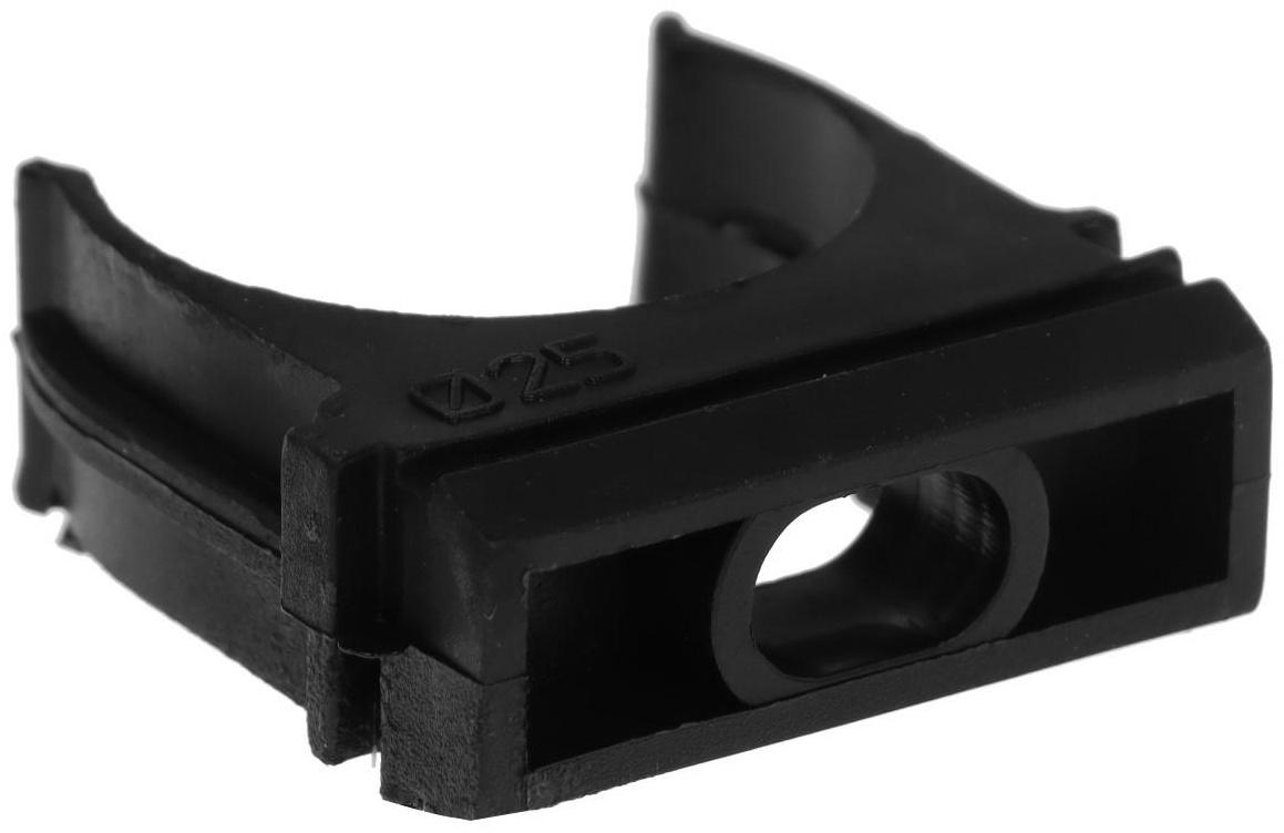 Крепеж-клипса для труб Урал ПАК, 25 мм, черная, АТ-30125-010