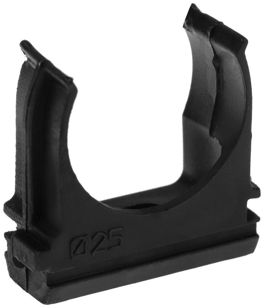 Крепеж-клипса для труб Урал ПАК, 25 мм, черная, АТ-30125-010