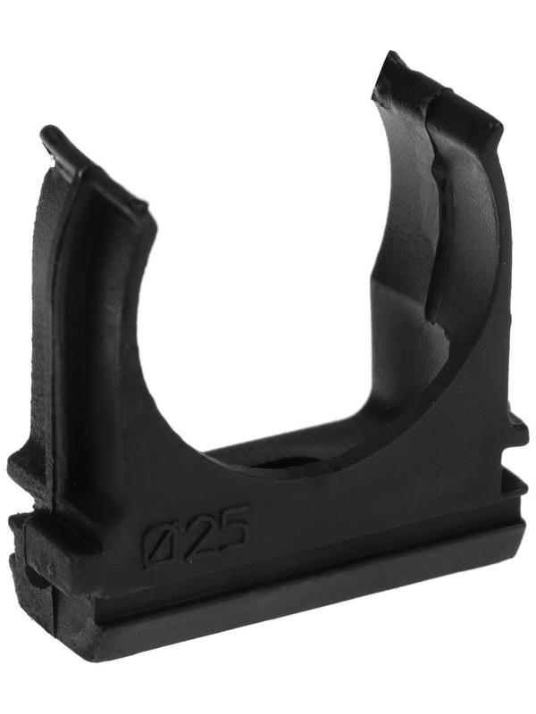 Крепеж-клипса для труб Урал ПАК, 25 мм, черная, АТ-30125-010