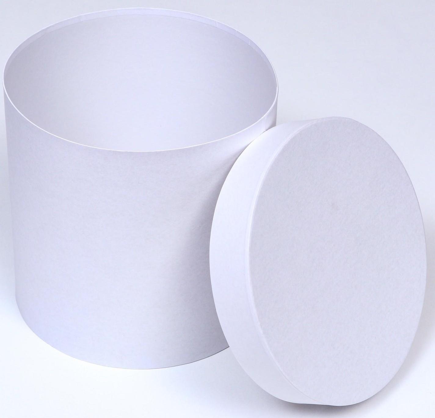 Шляпная коробка белая, 23 х 23 см