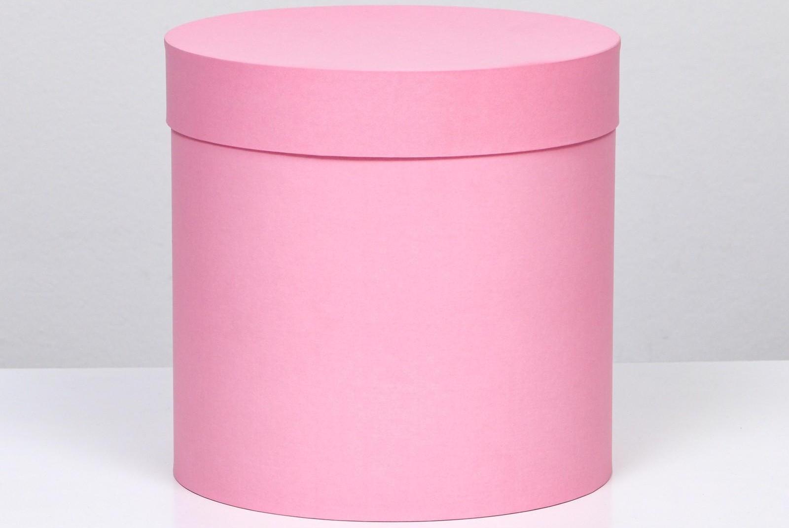 Шляпная коробка розовая , 23 х 23 см