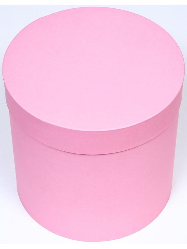 Шляпная коробка розовая , 23 х 23 см
