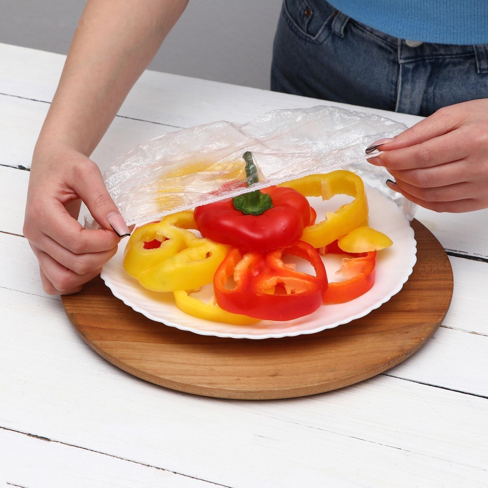 Набор пакетов для сохранения свежести продуктов с резинкой,  универсальные, 100 шт.