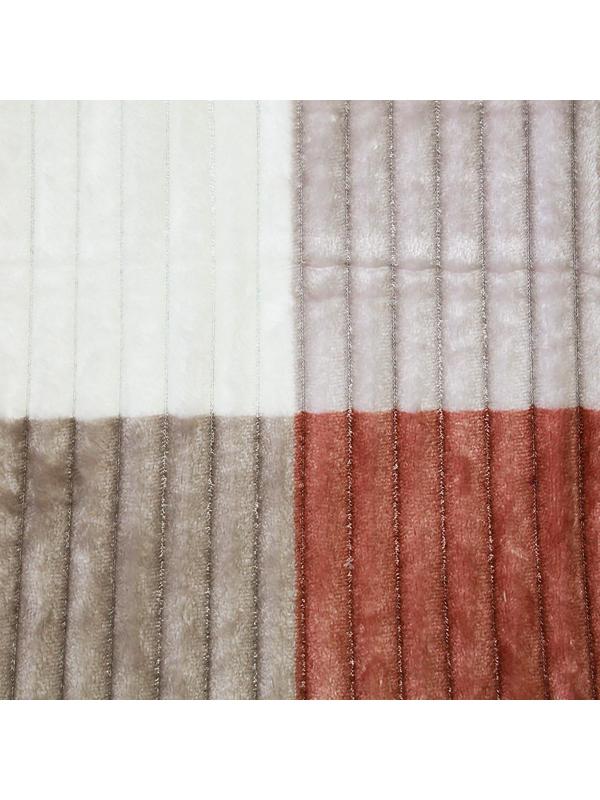 Плед Бастион 200х220см, цвет каштан, велсофт 280г/м, полиэстер 100%