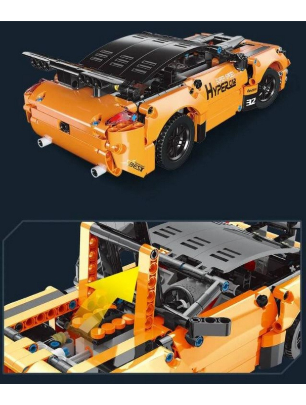 Радиоуправляемый конструктор Mould King «Dodge Challenger Orange» 15006 / 545 деталей
