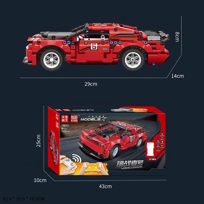 Радиоуправляемый конструктор Mould King «Dodge Challenger Red» 15017 / 733 детали