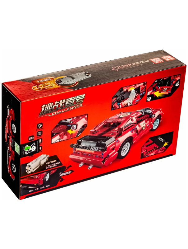 Радиоуправляемый конструктор Mould King «Dodge Challenger Red» 15017 / 733 детали