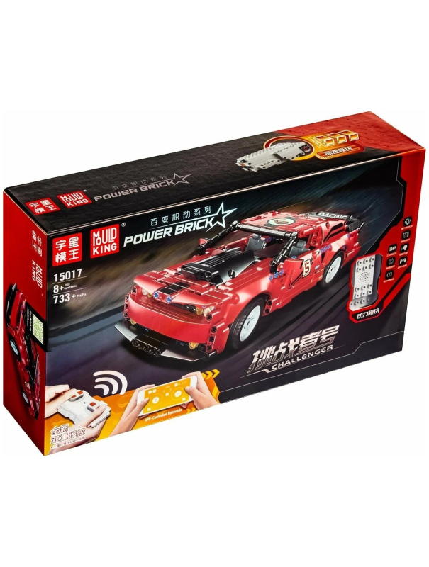 Радиоуправляемый конструктор Mould King «Dodge Challenger Red» 15017 / 733 детали