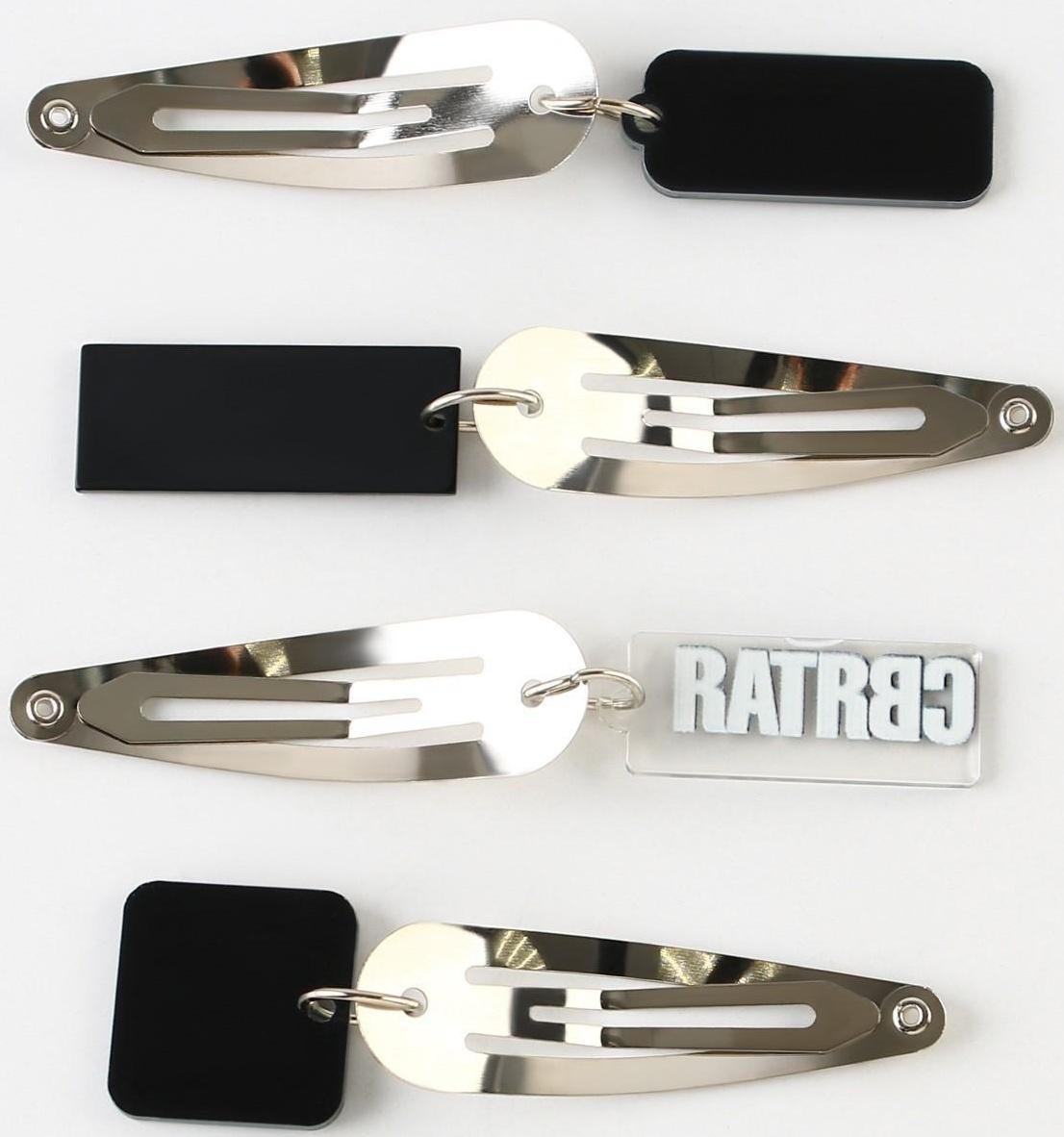 Заколки для волос с акриловым доп.элементом «Микс»