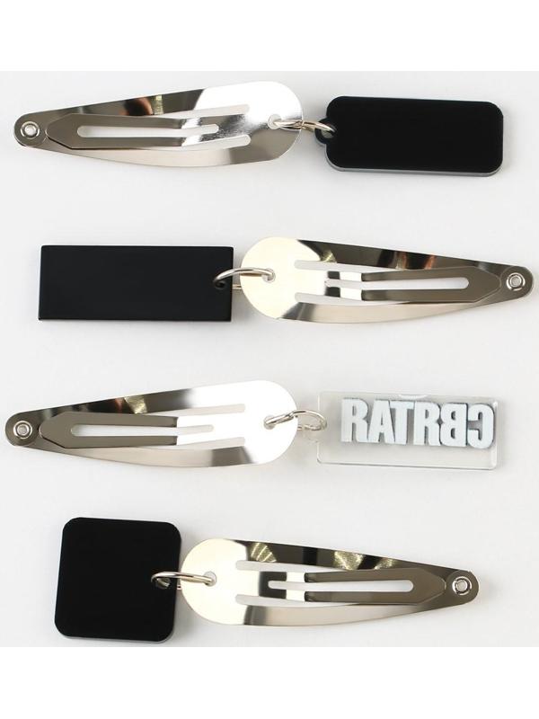 Заколки для волос с акриловым доп.элементом «Микс»