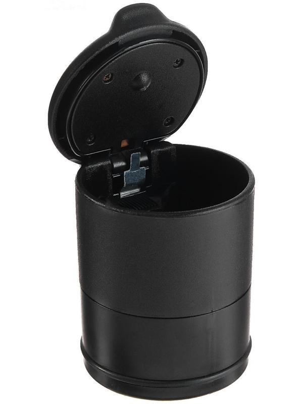 Пепельница для авто TORSO с подсветкой, 10×7 см, черный