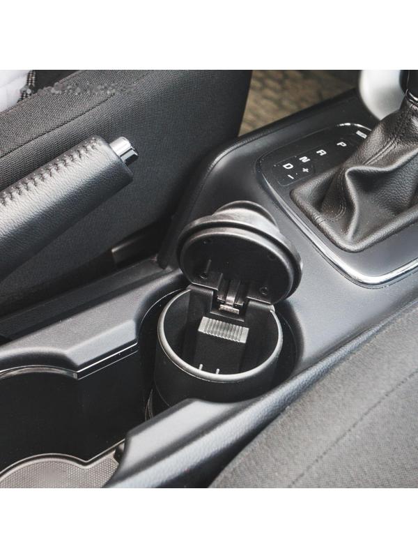 Пепельница для авто 10×7 см, черный