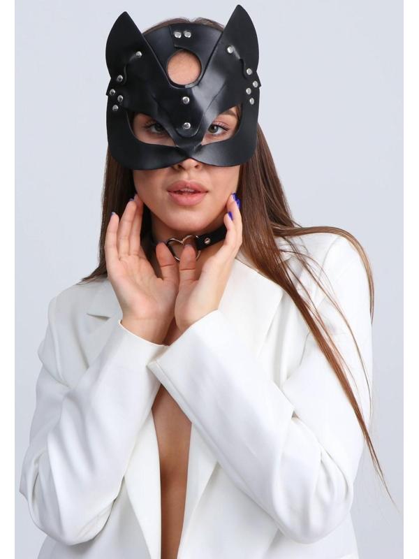 Карнавальный набор «Строгая киска», (маска+чокер)